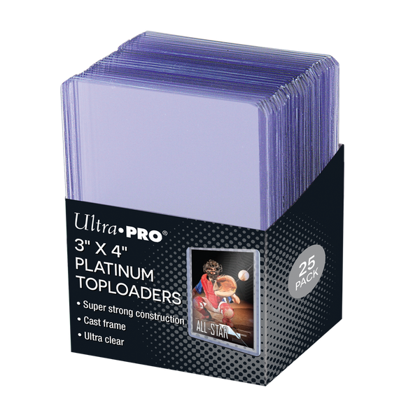 Ultra Pro 3" x 4" Ultra Clear Platinum Toploaders (25ct)