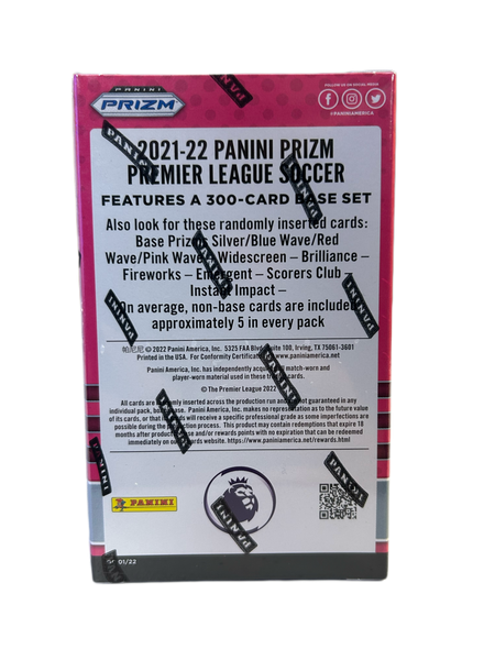 2021-22 Panini Prizm Premier League Soccer Cereal Box 