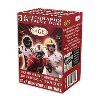 2022 Sage Hit High Series Football Blaster Box  3 Autographs per box